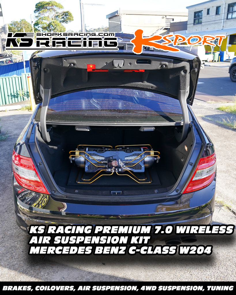 Mercedes Benz C-Class W204 4WD 07-14 Premium Wireless Air Suspension Kit - KS RACING