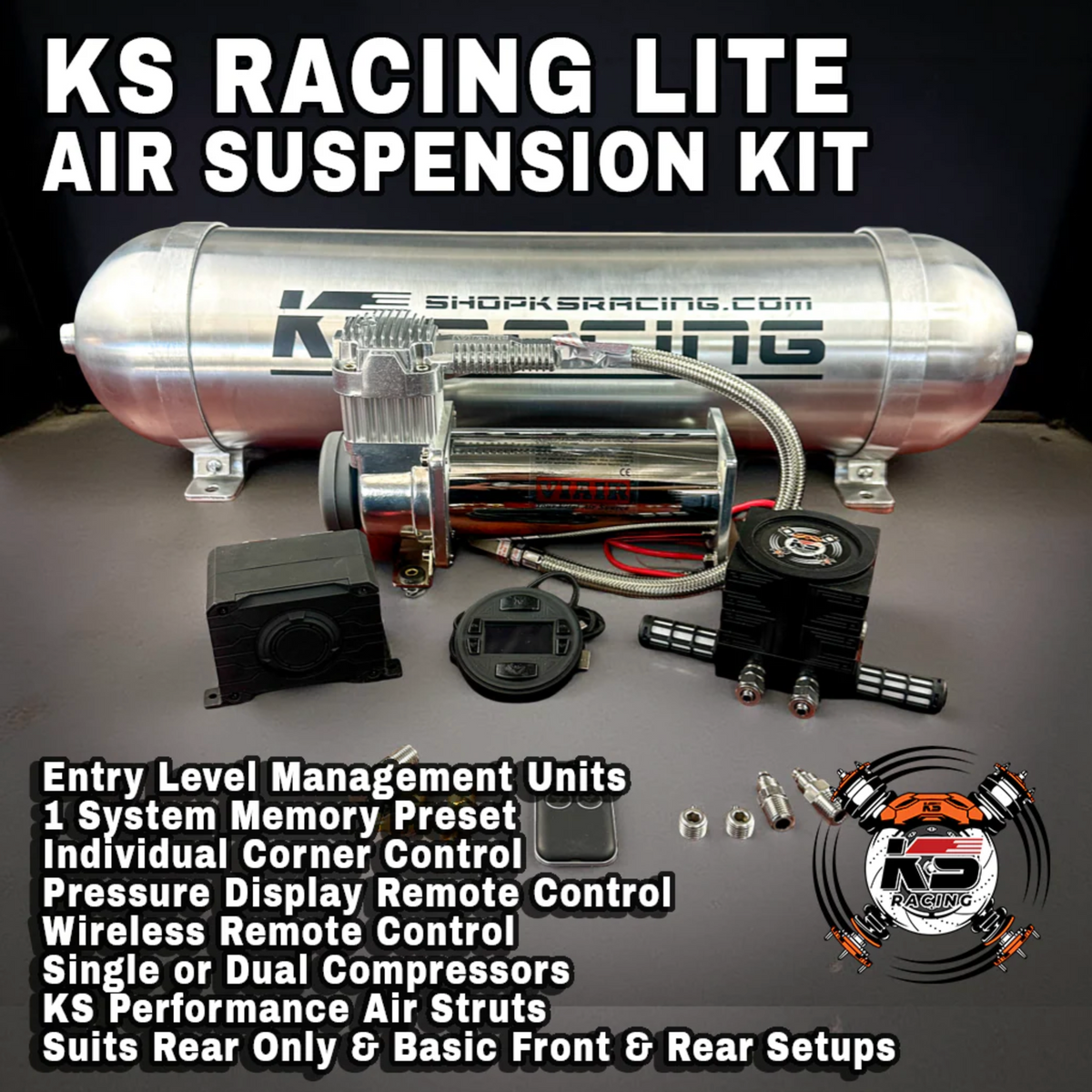 Ks Racing KS LITE REAR ONLY AIR SUSPENSION KIT – KS RACING
