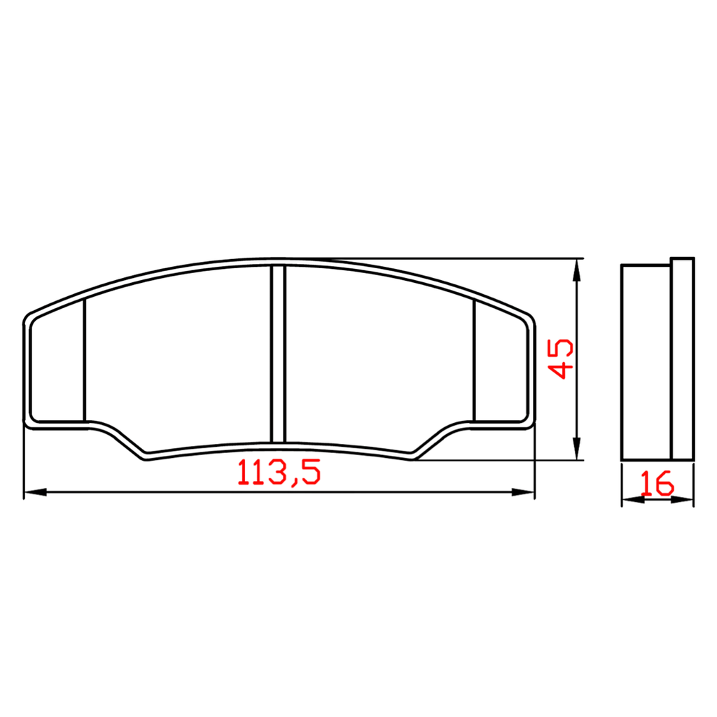 KS Brake Pads for KS Front 4 Pot Calipers