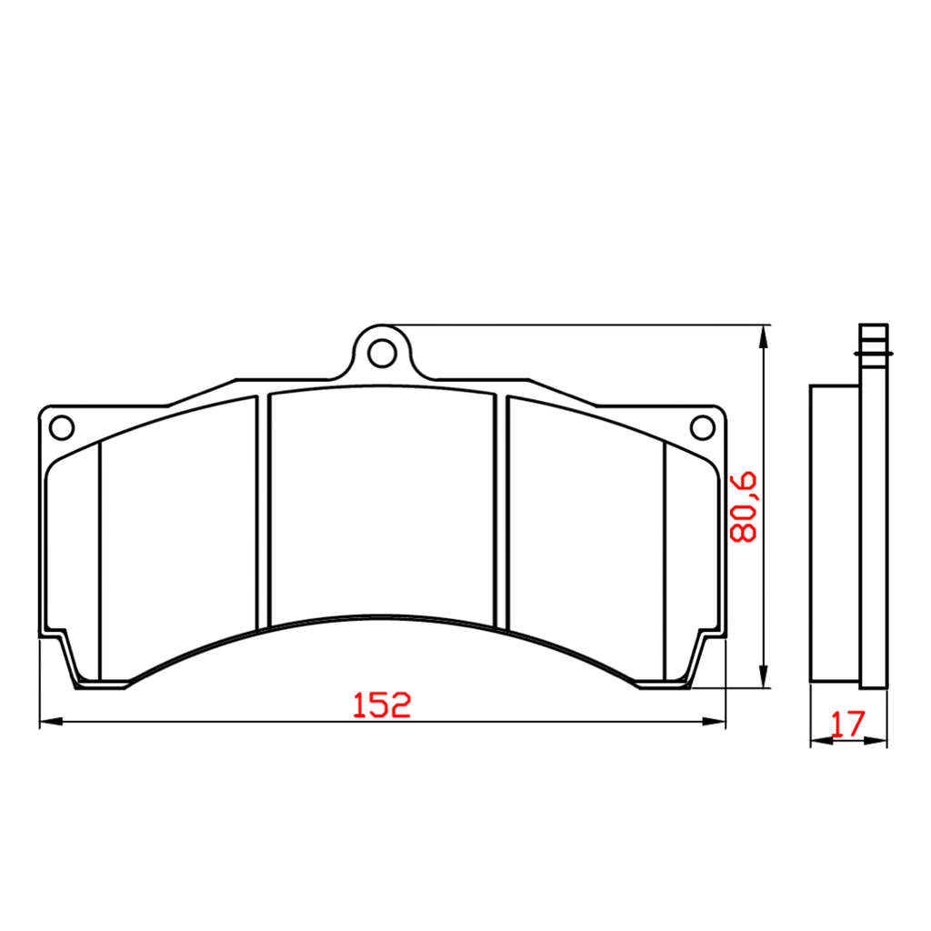 KS Brake Pads for KS Front 6 Pot Calipers