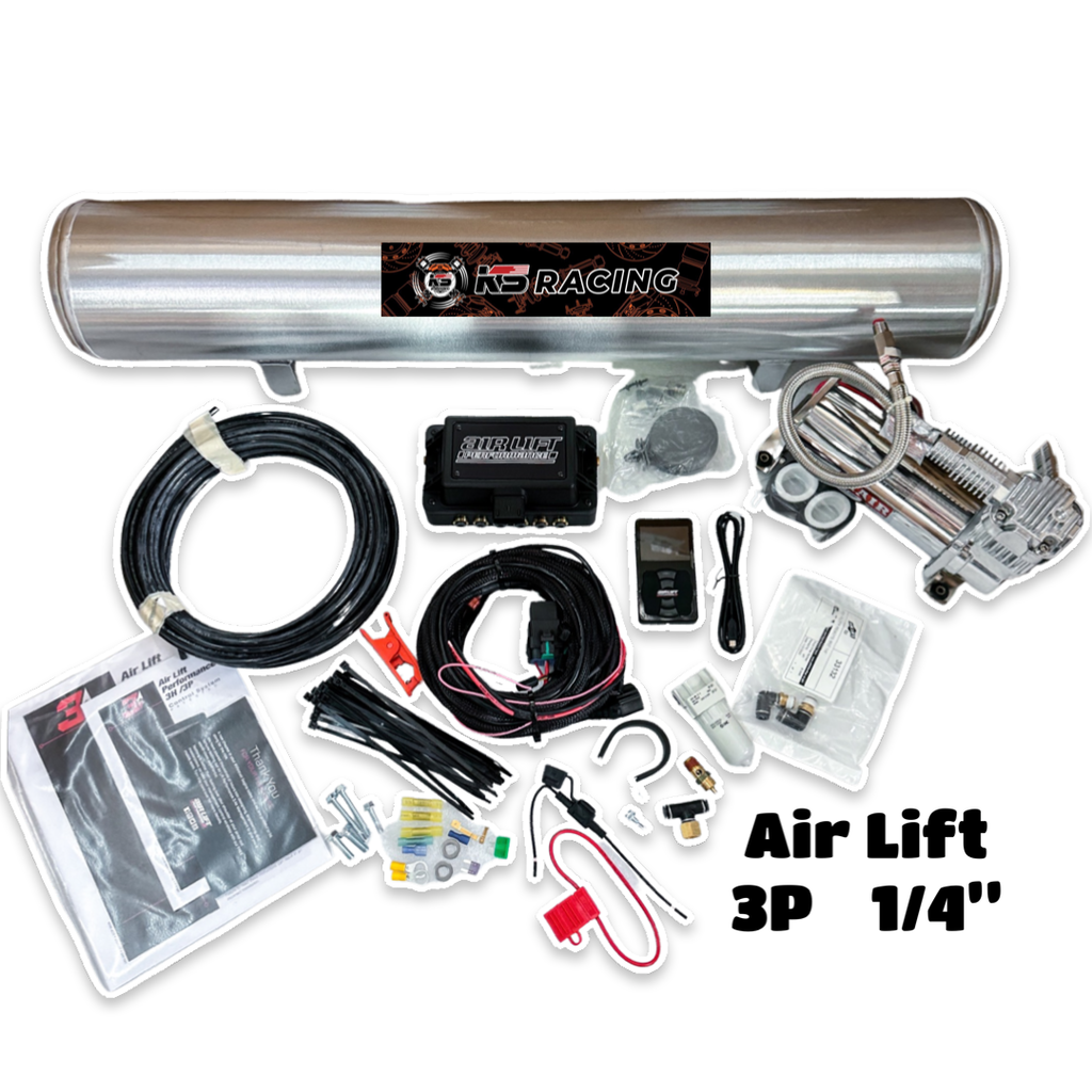 AIRLIFT 3P (3/8″ Air Line, 4G Air Tank, Dual Compressor) Air Suspension Kit
