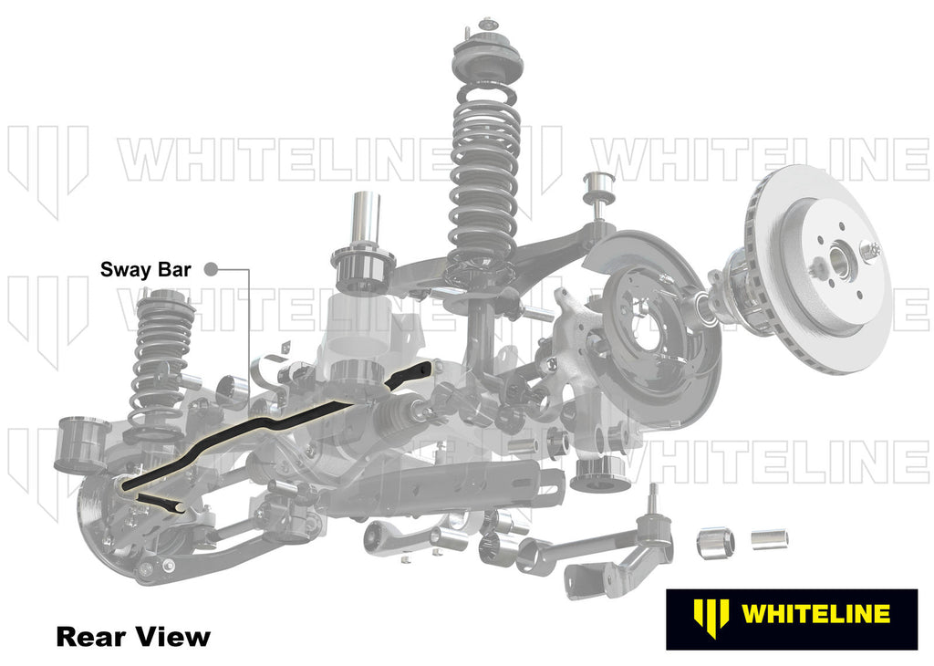 Rear Sway Bar - 22mm 3 Point Adjustable to Suit Subaru Forester, Impreza, Levorg, Liberty and Outback - WHITELINE