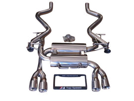 BMW E90 E92 M3 08-13 Rear Section Exhaust Systems Polished Bevel Edge Tips - Top Speed