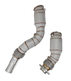 BMW F80 M3 & F82 M4 S55 2015-2020 Stainless Steel 200 Cell HFC Turbo Down pipe with Heat Shield - Top Speed