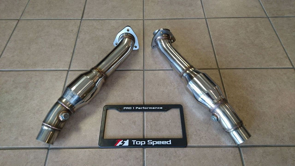 Ferrari F430 430 Coupe Spider 05-09 TOP SPEED PRO-1 Resonated Test Pipe Pipes