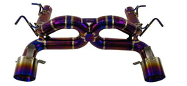 Ferrari F8 Tributo 20-22 Titanium Straight X-Pipe Exhaust W/O Valve