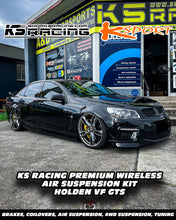 Load image into Gallery viewer, HSV VF GTS WITH 22&quot; RAPIERS SLAMMED WITH KS AIR RIDE AIR SUSPENSION SETUP. TUCKED 22&quot; RAPIERS AND AIRED OUT TO THE GROUND. HSV GTS AIR BAG SUSPENSION AIR SUSPENSION PERFORMANCE KSPORT AIR STRUTS FRONT AND REAR.