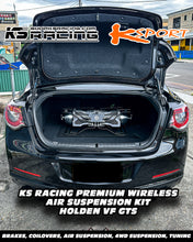 Load image into Gallery viewer, HSV VF GTS WITH 22&quot; RAPIERS SLAMMED WITH KS AIR RIDE AIR SUSPENSION SETUP. TUCKED 22&quot; RAPIERS AND AIRED OUT TO THE GROUND. HSV GTS AIR BAG SUSPENSION AIR SUSPENSION PERFORMANCE KSPORT AIR STRUTS FRONT AND REAR.