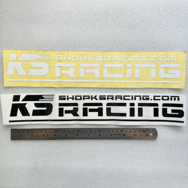 KS RACING 40cm Vinyl Sticker Decal
