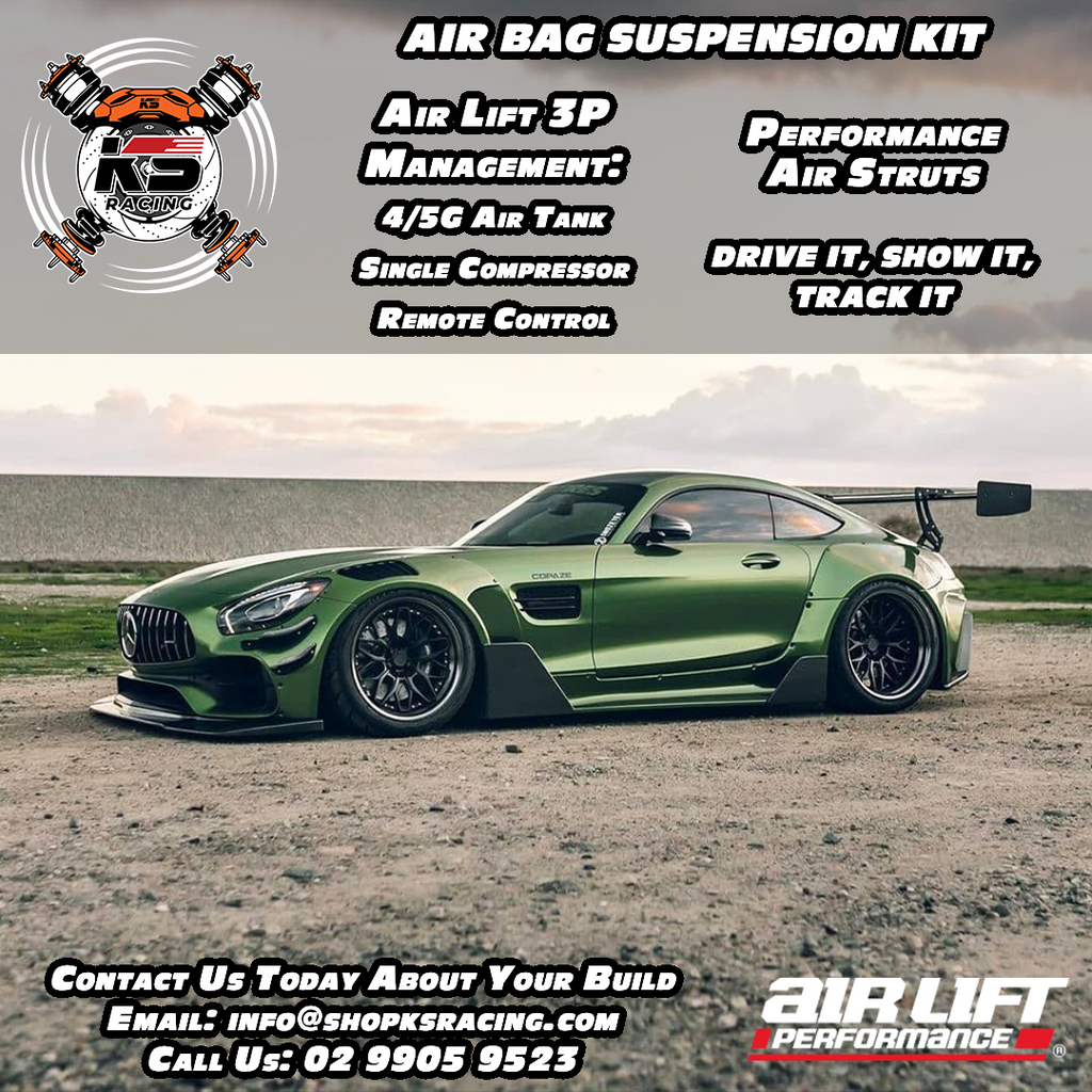 Mercedes Benz C63S AMG W205 15-20 Air Lift Performance 3P Air Suspension with KS RACING Air Struts