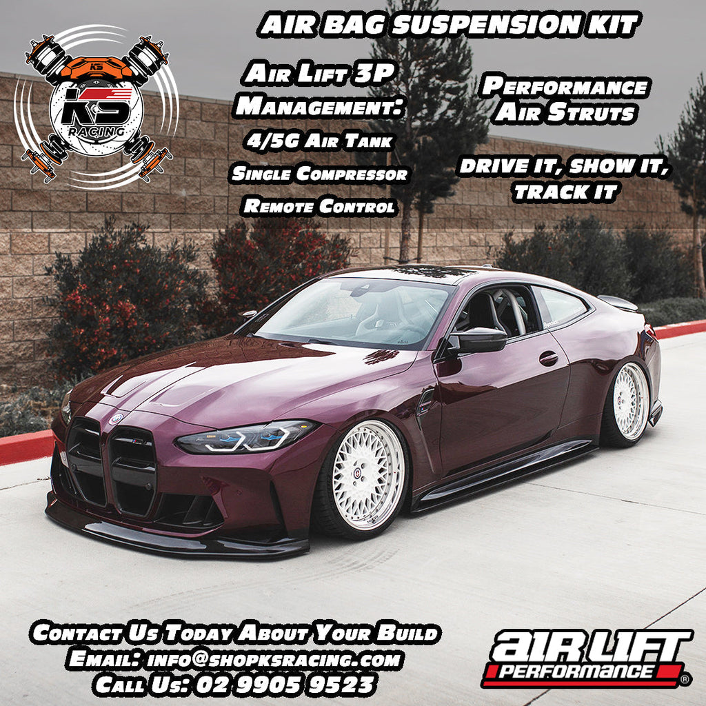 Volkswagen EOS 55mm 1F 06-16 Air Lift Performance 3P Air Suspension with KS RACING Air Struts