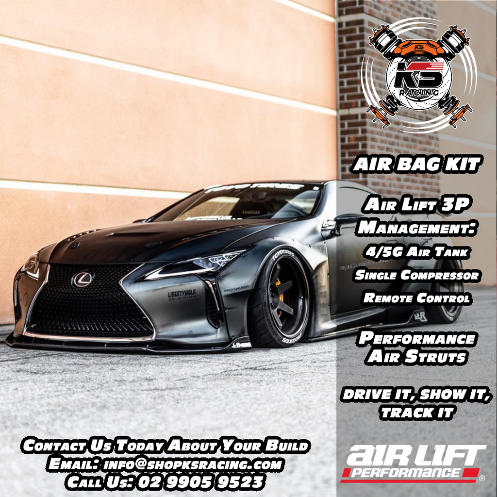 Toyota Prius C NHP10 11-UP Air Lift Performance 3P Air Suspension with KS RACING Air Struts
