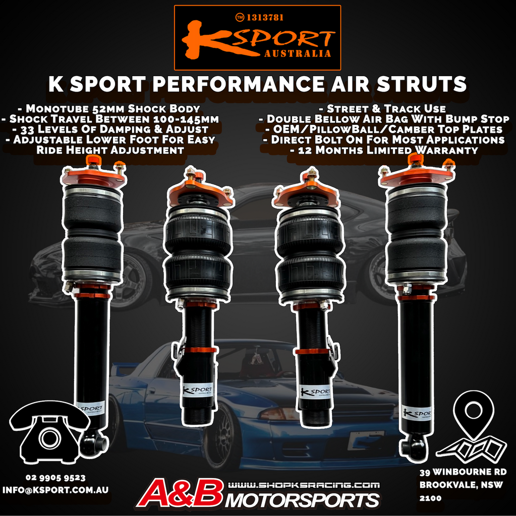 Lexus ES250 XZ10 18-UP Air Lift Performance 3P Air Suspension with KS RACING Air Struts