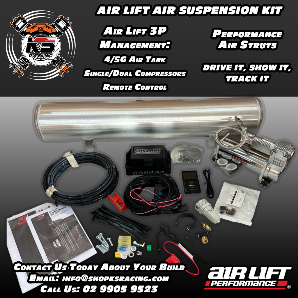 Ford Falcon 98-08 Air Lift Performance 3P Air Suspension with KS RACIN ...