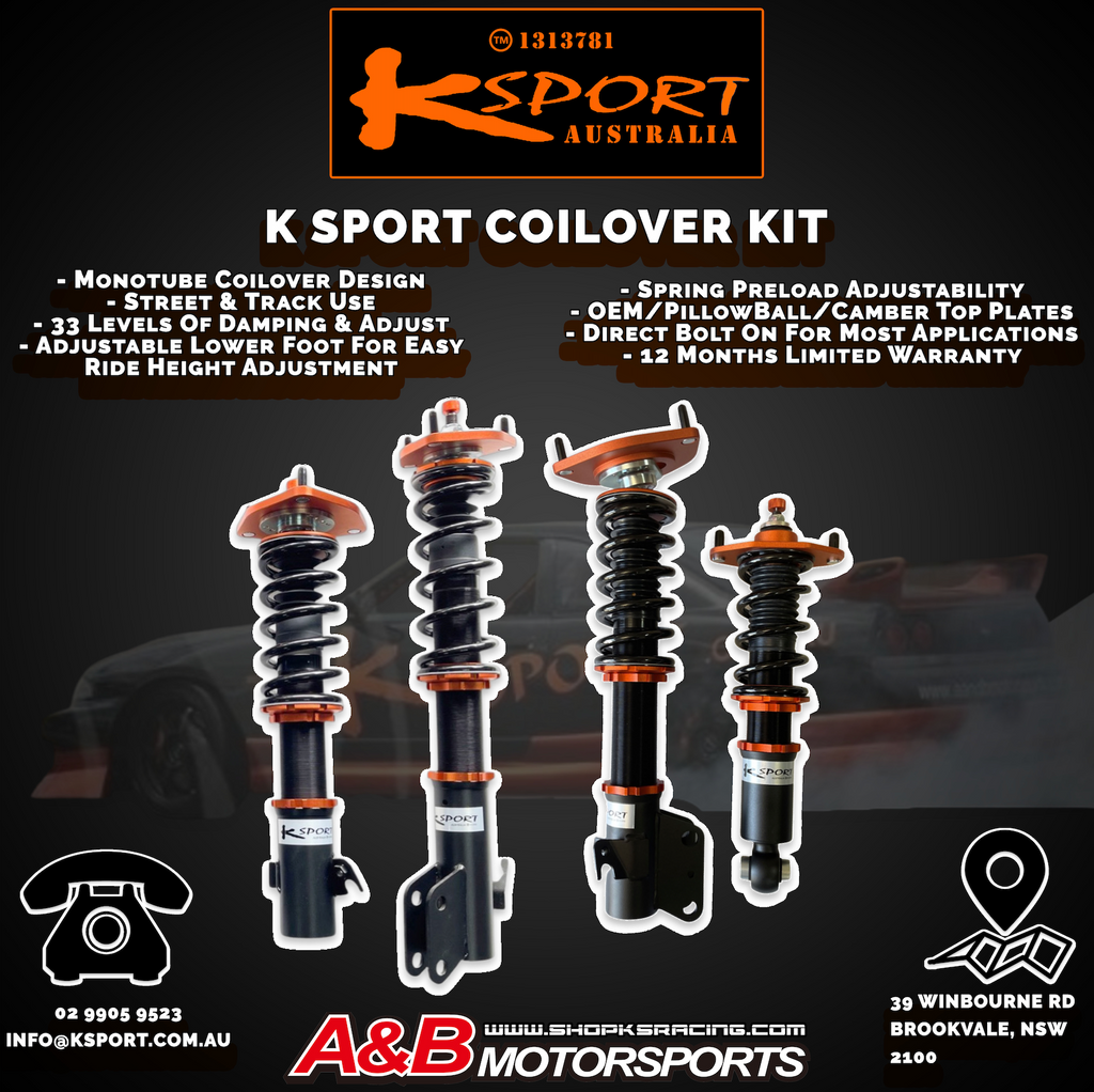 BMW 3-series strut dia. 45mm, Rr shock & spring in one unit (welding required for installation),
(trimming vehicle body is required) E30 325IX 85-91 - KSPORT COILOVER KIT