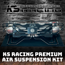 Load image into Gallery viewer, KS RACING PREMIUM WIRELESS AIR SUSPENSION KIT IN 3 DIFFERENT COLOURS: GOLD, BLACK, SILVER. BUILT AIR RIDE MANAGEMENT UNITS, READY FOR INSTALLATION.