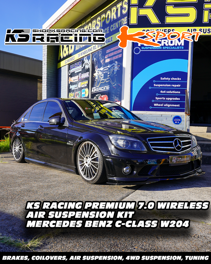 Mercedes Benz C180 AWD 15-20 Premium Wireless Air Suspension Kit - KS RACING