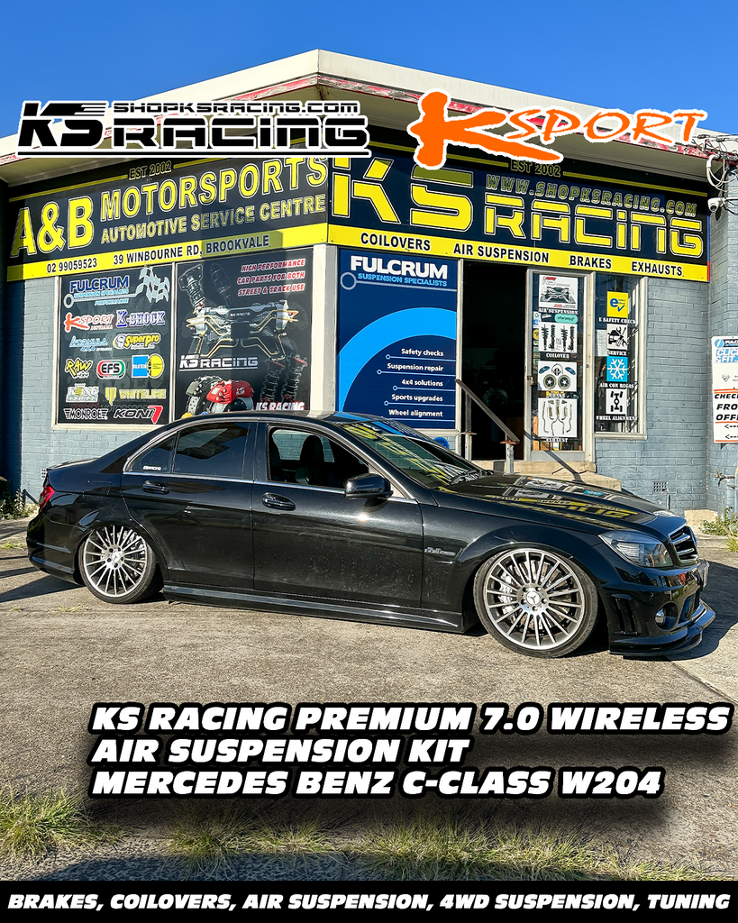 Mercedes Benz C-Class W204 2WD 07-14 Premium Wireless Air Suspension Kit - KS RACING