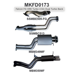 FALCON FG XR6 TURBO 2.5IN DUAL TURBO BACK - MANTA PERFORMANCE