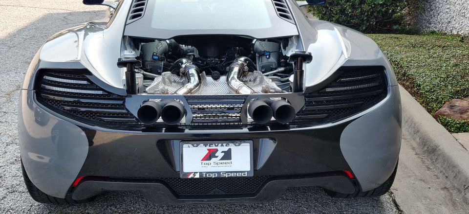 McLaren MP4-12C 650S 12-16 3.5" Straight Turbo Down Pipes