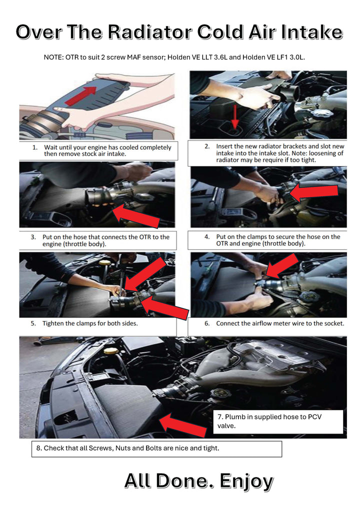 OTR Cold Air Intake - Holden Commodore V6