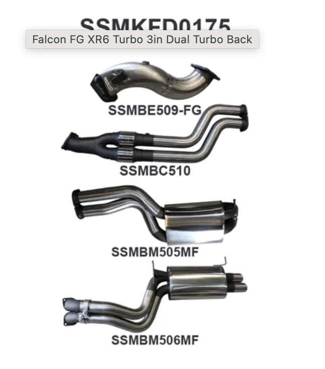 FALCON FG XR6 TURBO 3IN DUAL TURBO BACK - MANTA PERFORMANCE