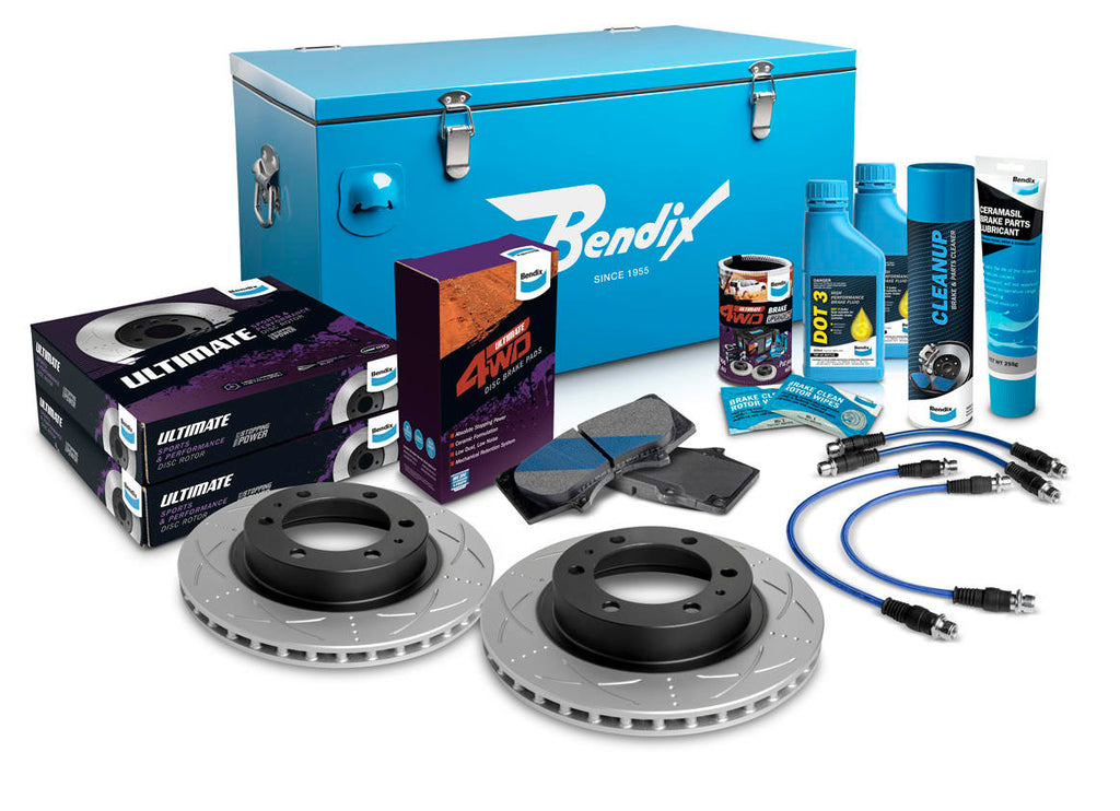 Front 0" Brake Upgrade Kit to suit Toyota Hilux GGN/GUN125 &126 2015-on with 319mm rotor & VSC - BENDIX