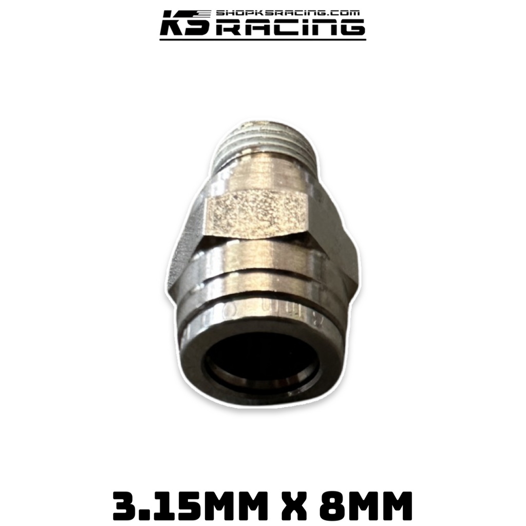 Straight Male Air Fitting 1/8" (3.15mm) x 8mm PTC Stainless Steel