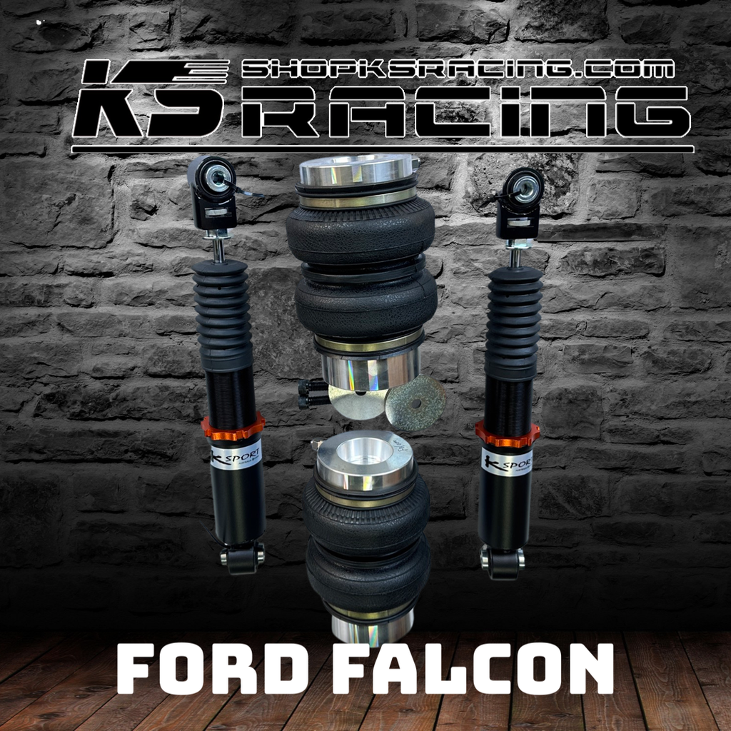 Ford Falcon FG Air Suspension Adjustable Strut & Air Bag Rear Only - KS RACING