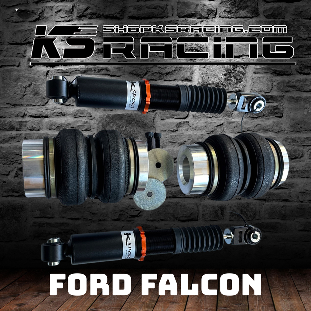 Ford Falcon BF Air Suspension Adjustable Strut & Air Bag Rear Only - KS RACING