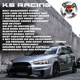 Mitsubishi Lancer 08-17 Premium Wireless Air Suspension Kit - KS RACING