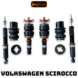 Volkswagen Scirocco R 09-17 Air Suspension Air Struts Front and Rear - K SPORT