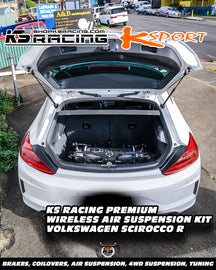 Volkswagen Scirocco R 2WD 09-UP Premium Wireless Air Suspension Kit