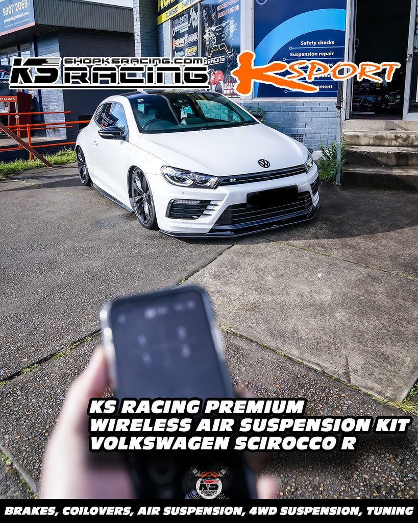 Volkswagen Scirocco R 2WD 09-UP Premium Wireless Air Suspension Kit